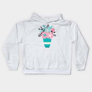 Beautiful Flowers in a Pot Kids Hoodie